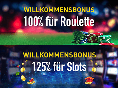 Casino Club Willkommensbonuns für Roulette und Willkommensbonuns für Slots