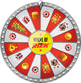 Sobald die Rizk Power Bar aufgeladen ist, ist das Wheel of Rizk bereit gedreht zu werden.